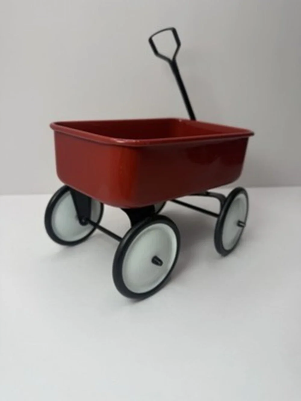 Miniature Little Red Metal Wagon 6.5” Planter Decor by Teleflora